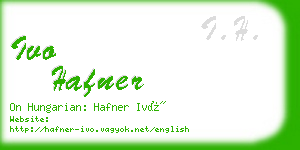 ivo hafner business card